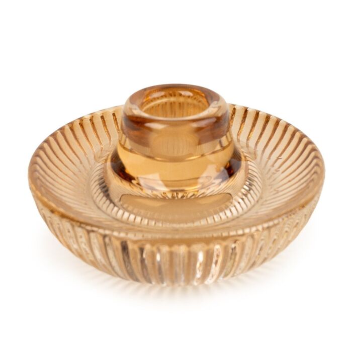 Candlelight Dual Candleholder - Amber